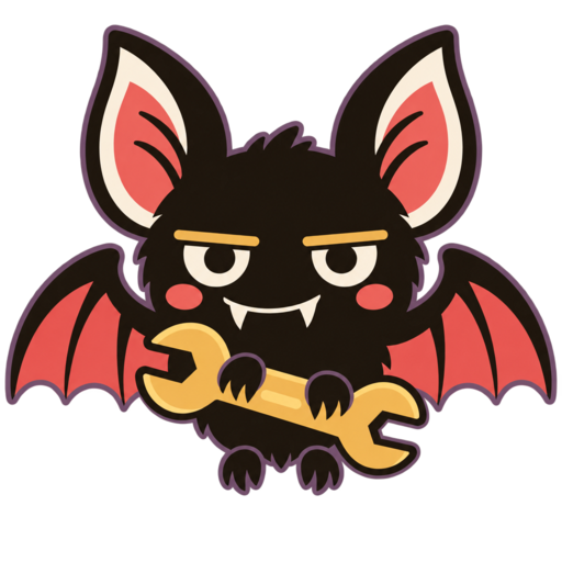 Count Patchula, a bat holding a wrench